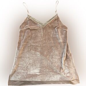 Free People Blush Pink Velvet Fairy Camisole